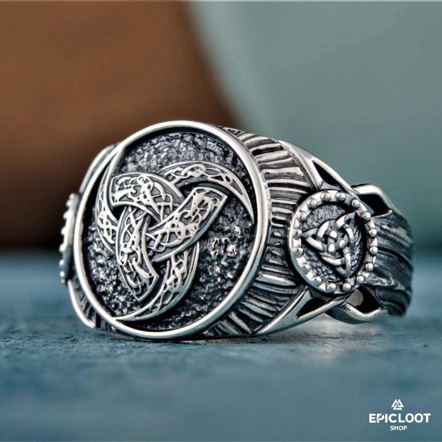 925 silver Odin Horn Symbol Ring