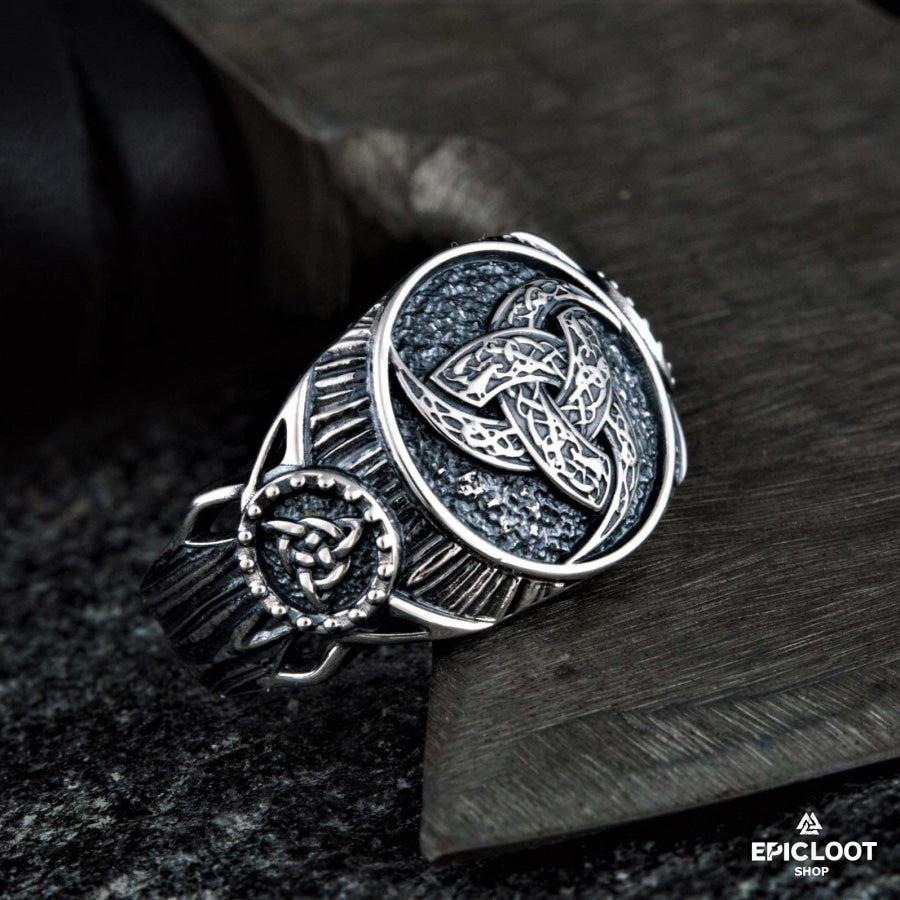 925 silver Odin Horn Symbol Ring
