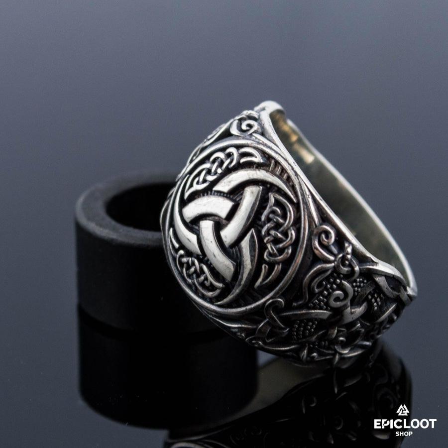 925 silver Odin Horn Symbol Ring Mammen Design