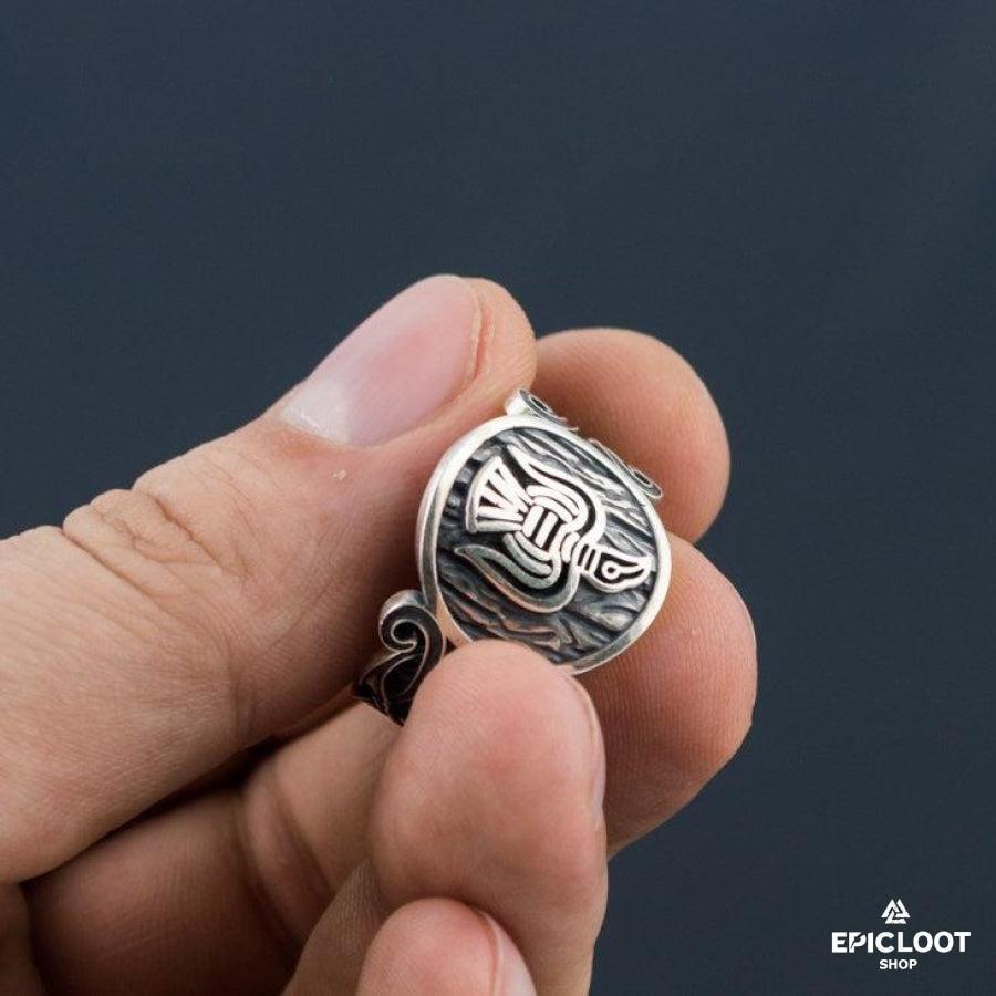 925 silver Odin's Raven Nordic Ring