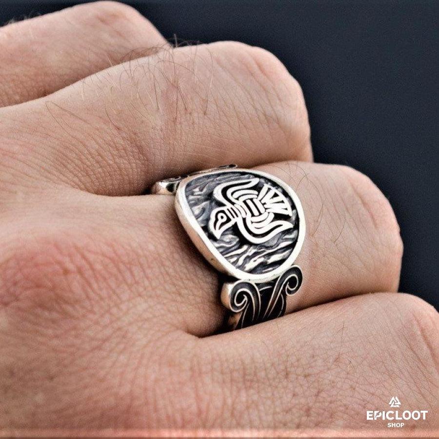 925 silver Odin's Raven Nordic Ring