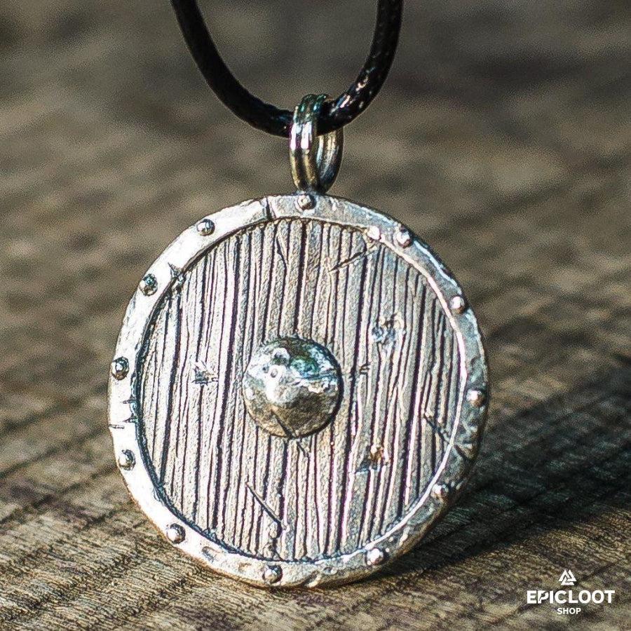 925 Silver Old Viking Shield Pendant