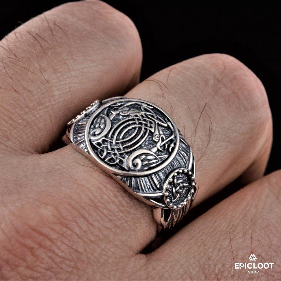 925 silver Raven Symbol Ring