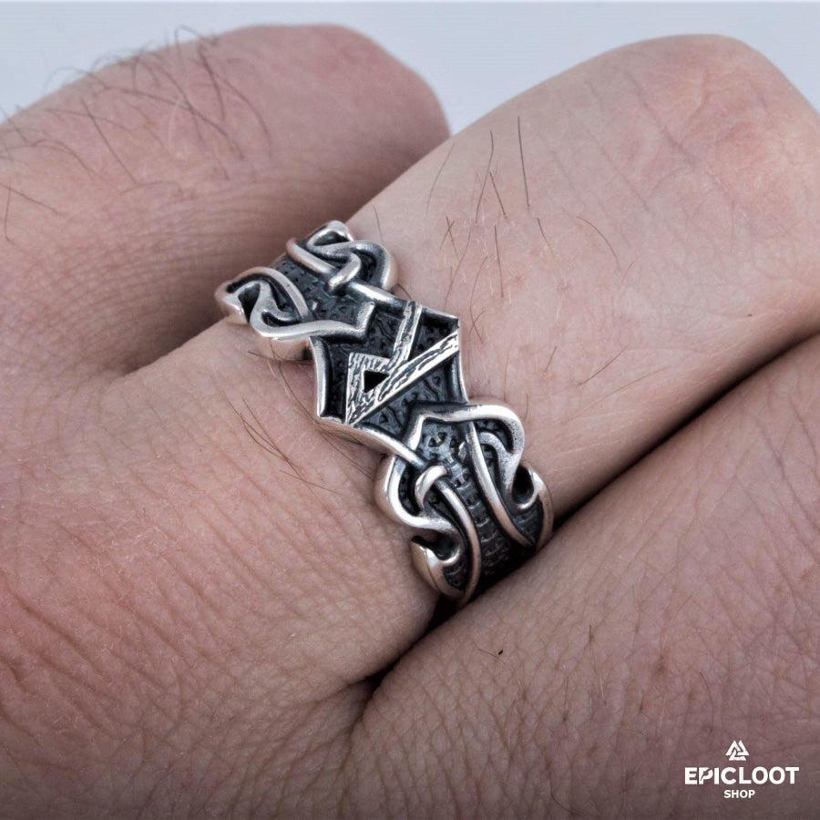 925 silver Ring with Raido Rune