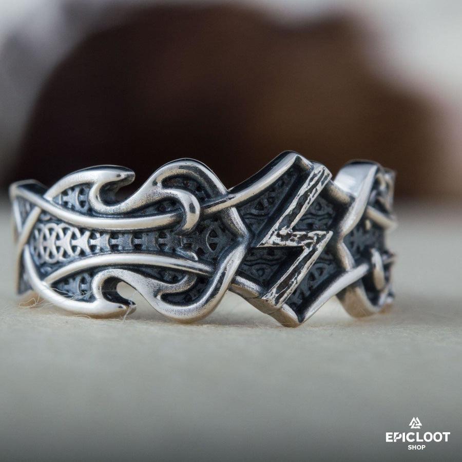 925 silver Ring with Sowelu Rune