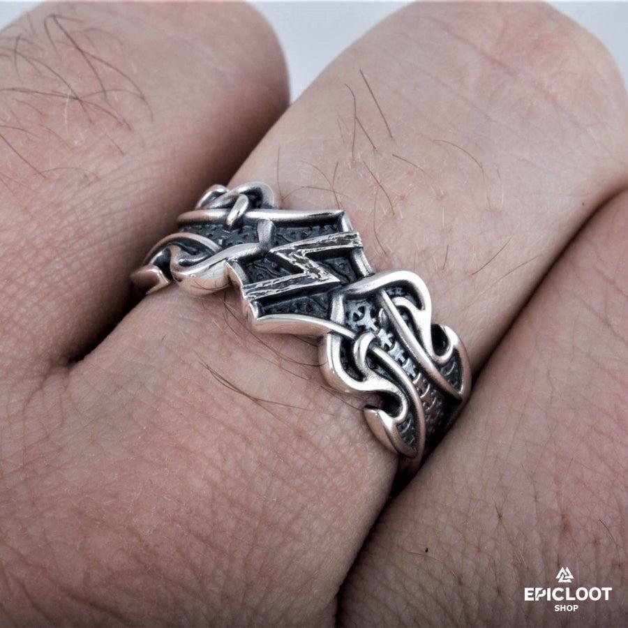 925 silver Ring with Sowelu Rune