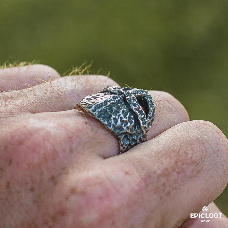 925 silver Ruined Spangenhelm Helmet Ring