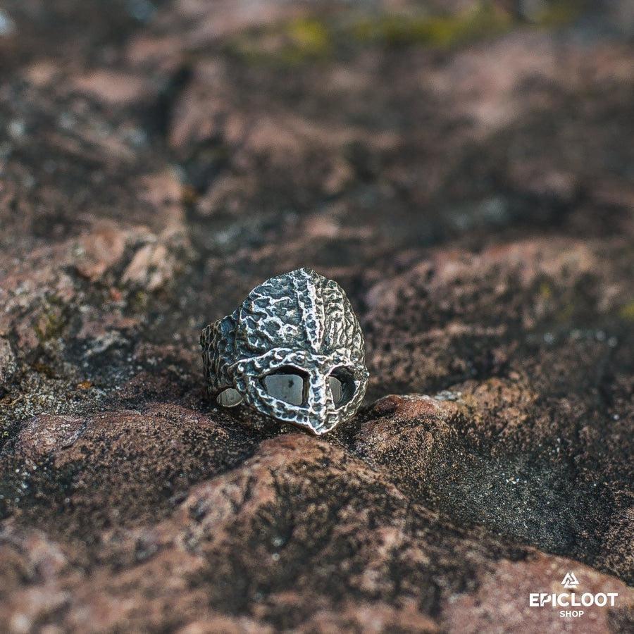 925 silver Ruined Spangenhelm Helmet Ring