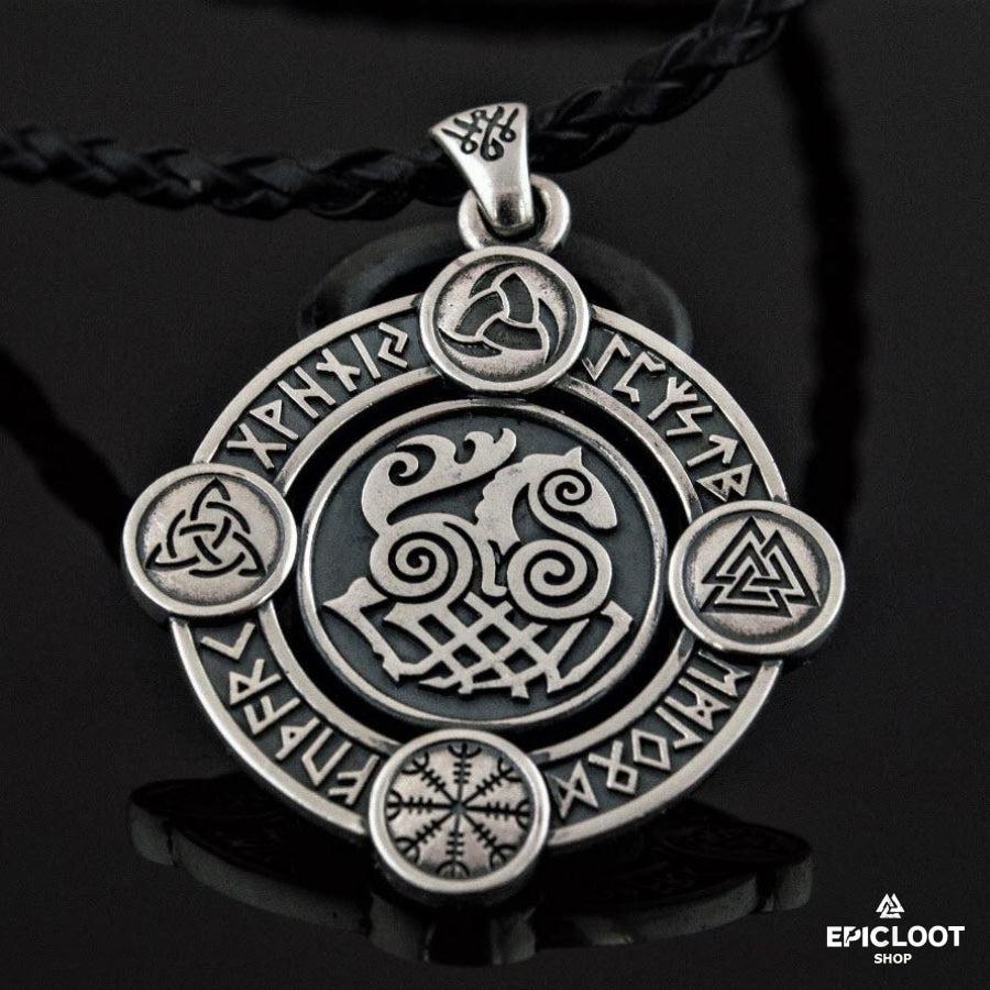 925 Silver Sleipnir Pendant