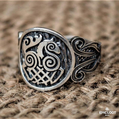 925 silver Sleipnir Symbol Nordic Ring