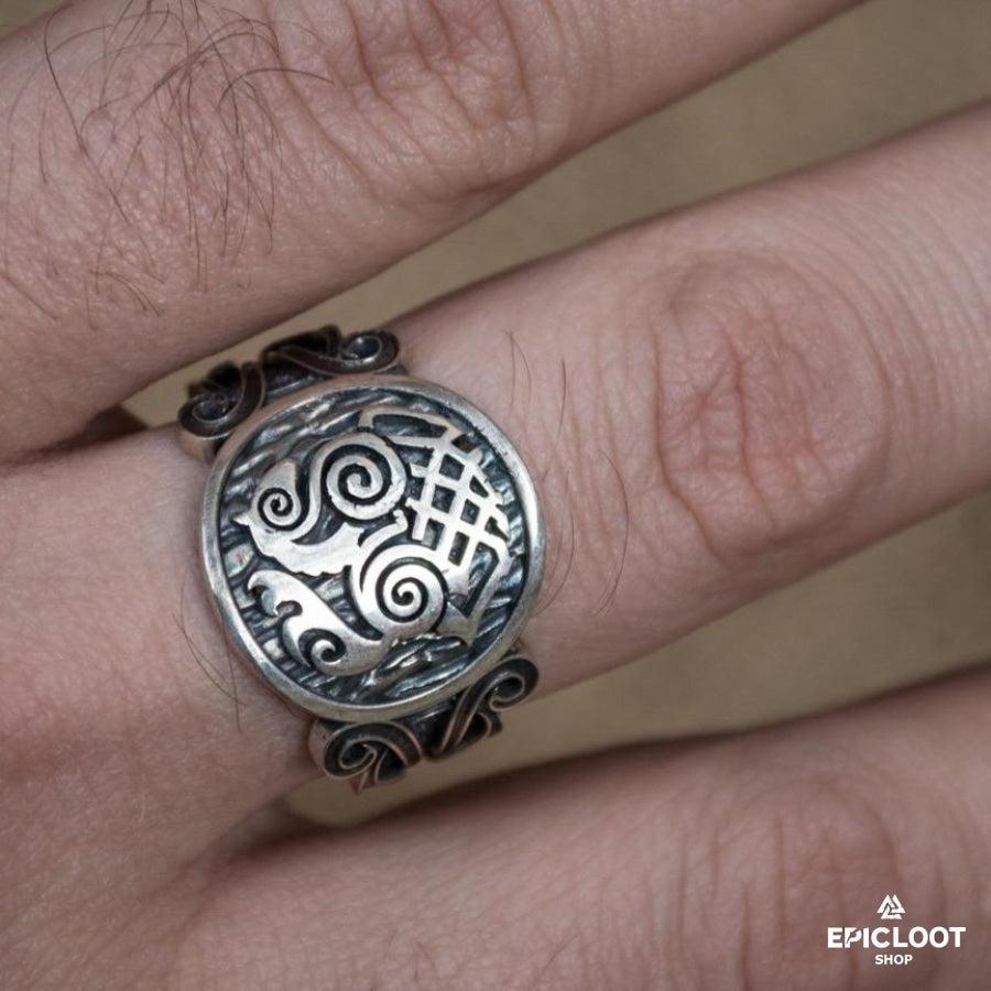 925 silver Sleipnir Symbol Nordic Ring