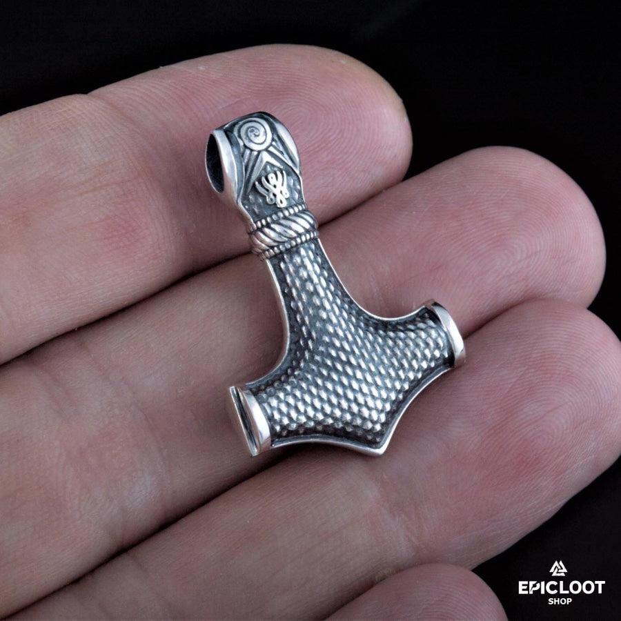 925 Silver Thor's Hammer Mjolnir Pendant