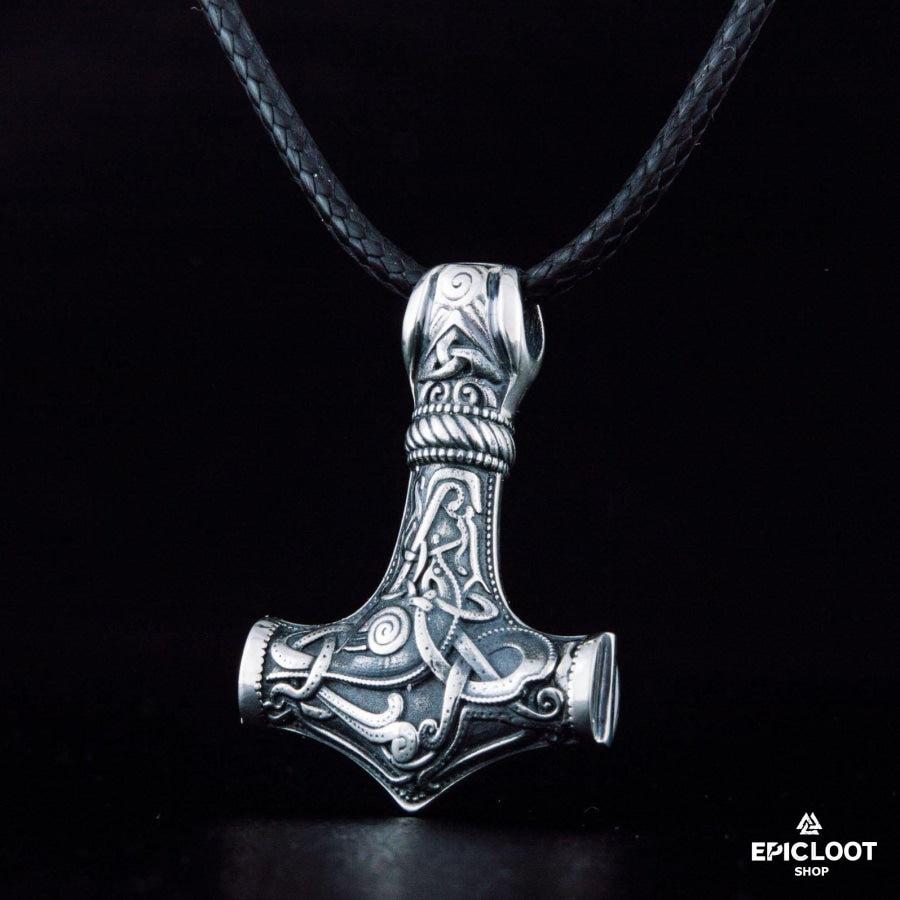 925 Silver Thor's Hammer Mjolnir Pendant