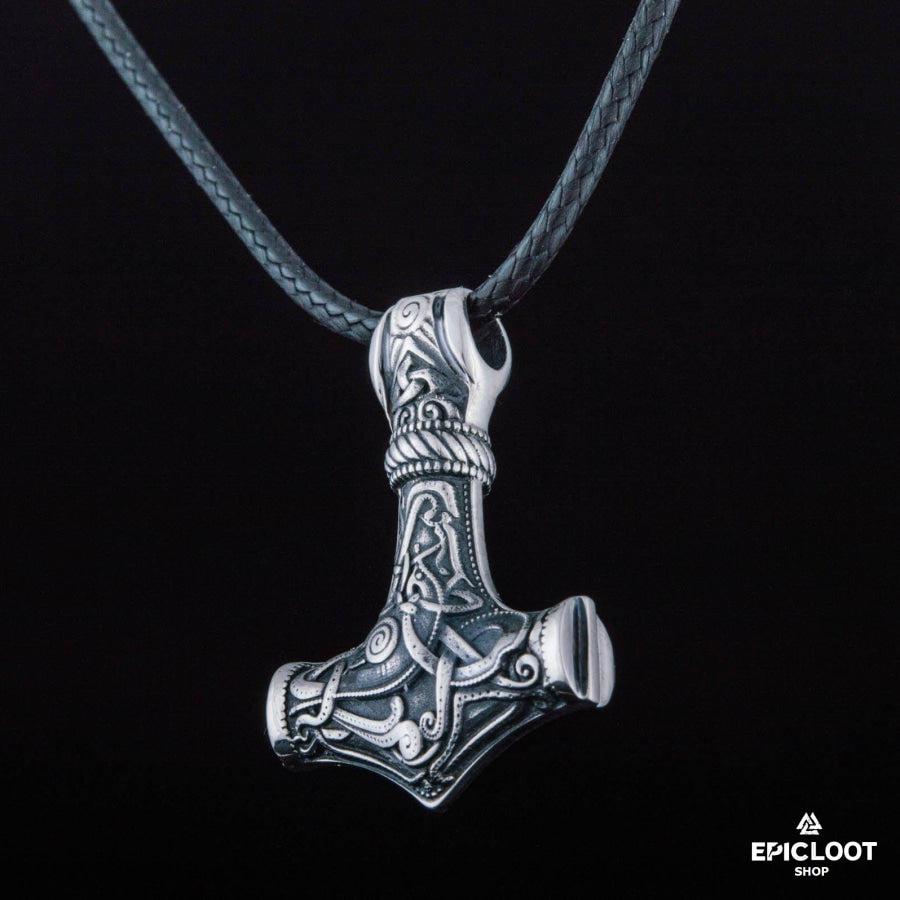 925 Silver Thor's Hammer Mjolnir Pendant