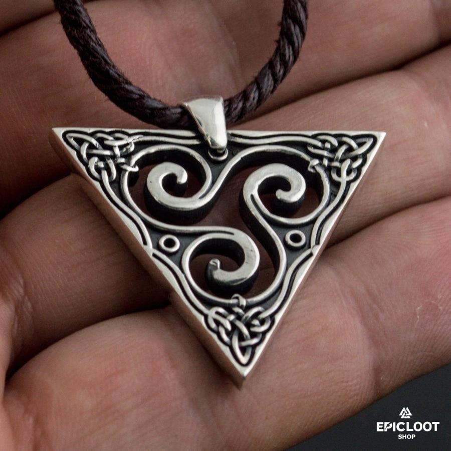 925 Silver Triskele Pendant