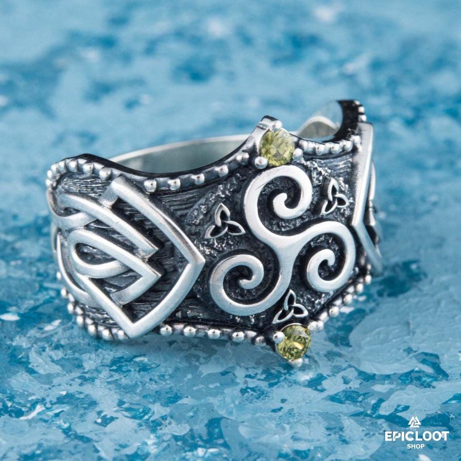 925 silver Triskelion Ring Nordic Design