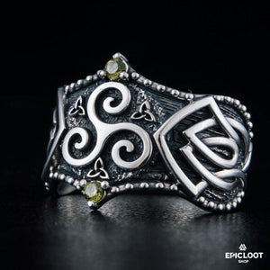 Anello Triskele in Argento 925 Design Nordico