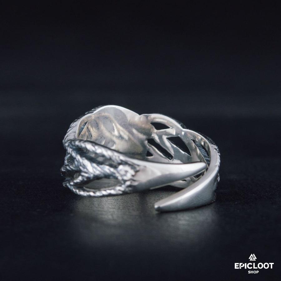 925 silver Valknut Ring Unique Design