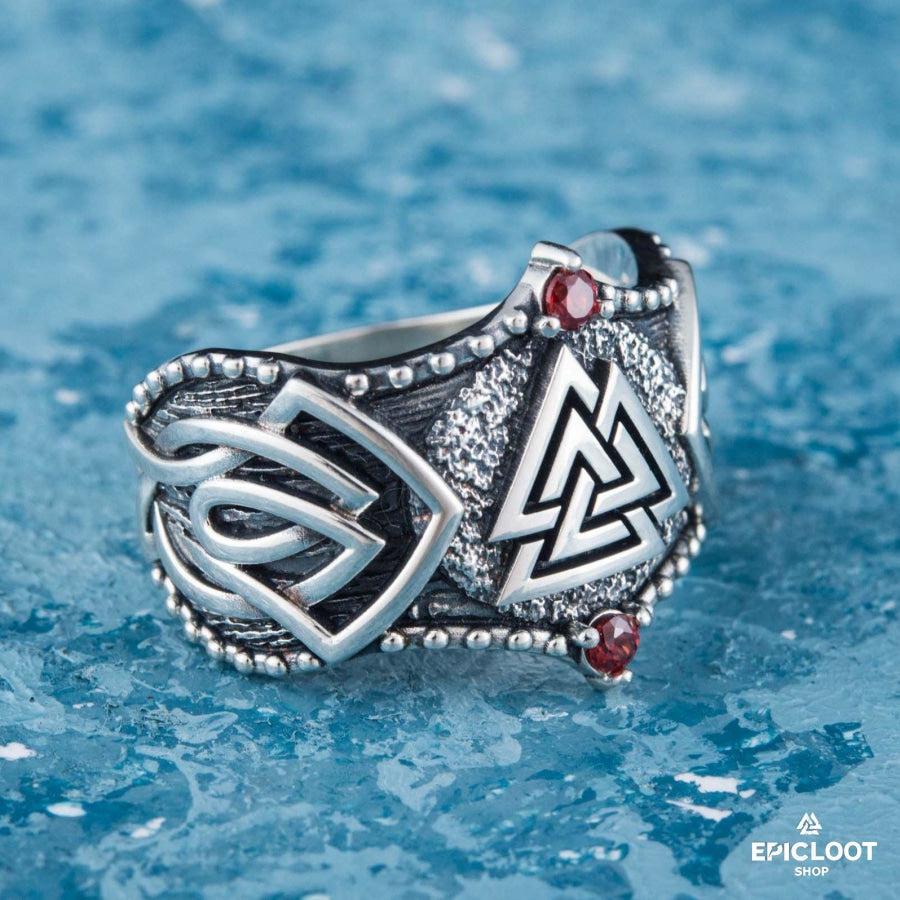 925 silver Valknut Symbol Nordic Design