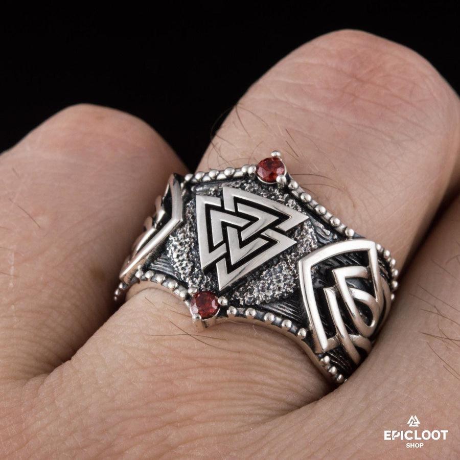 925 silver Valknut Symbol Nordic Design