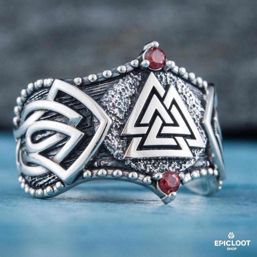 925 silver Valknut Symbol Nordic Design