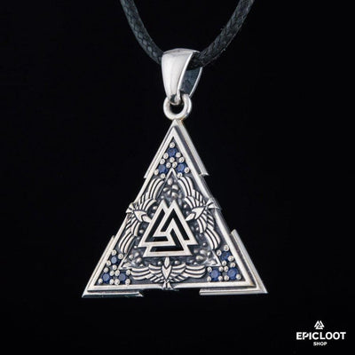 925 Silver Valknut Symbol Pendant