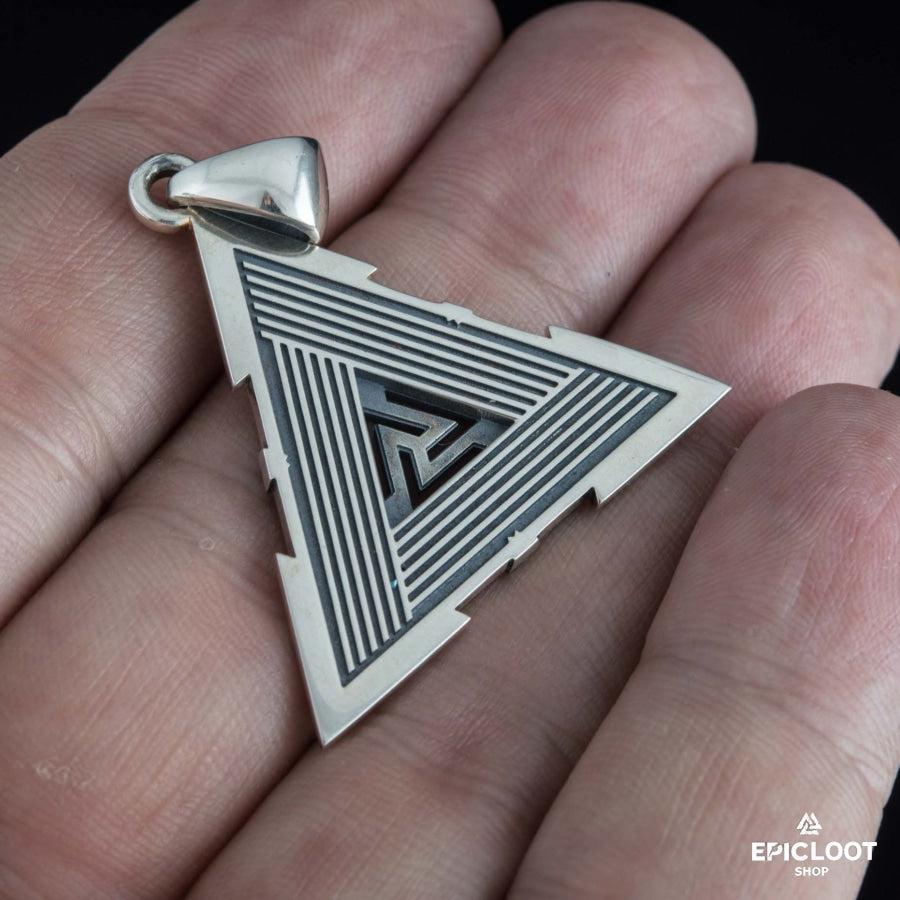 925 Silver Valknut Symbol Pendant