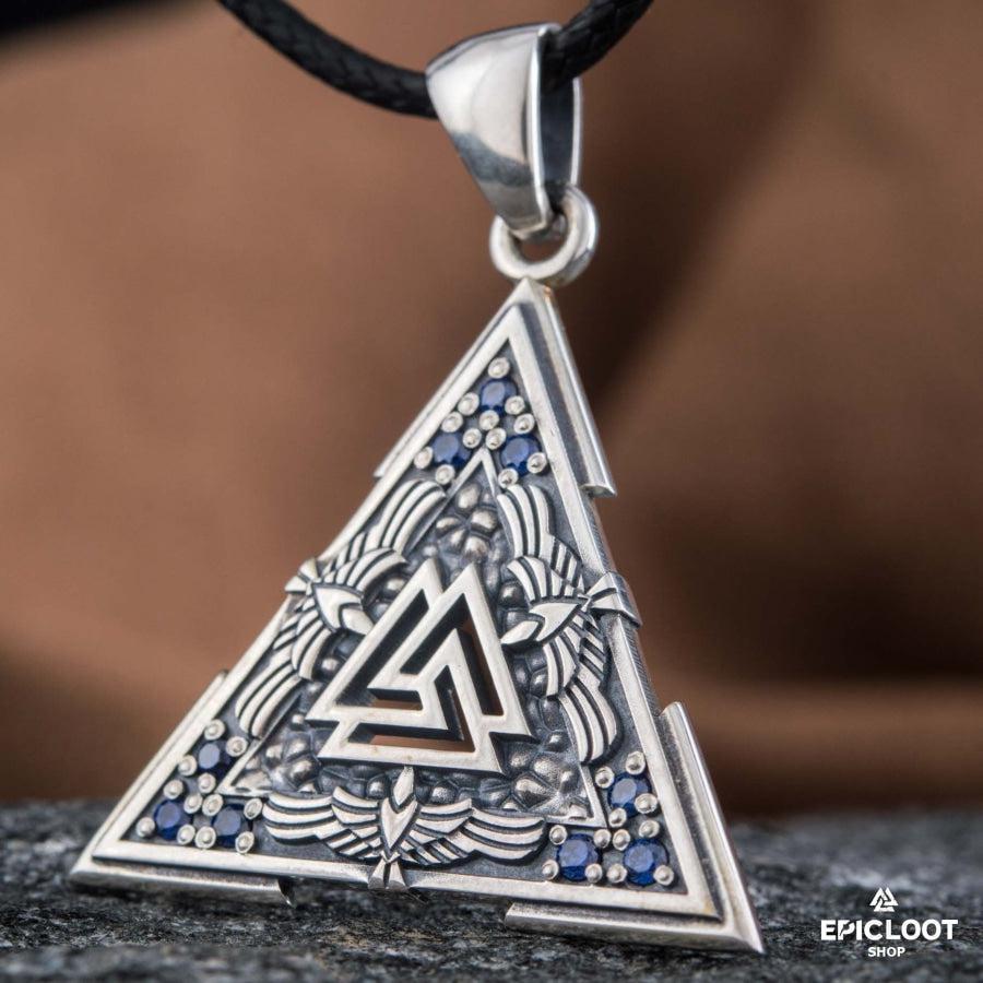 925 Silver Valknut Symbol Pendant