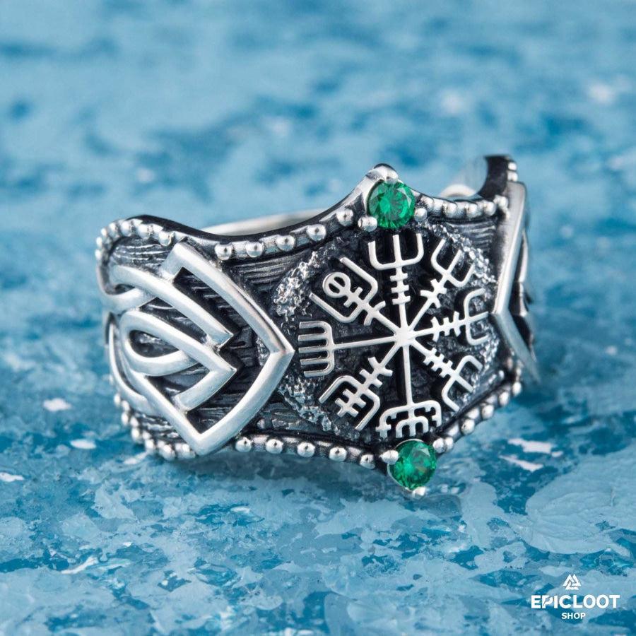 925 silver Vegvisir Ring Nordic Designs