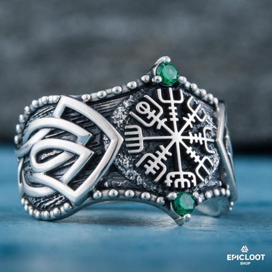 925 silver Vegvisir Ring Nordic Designs