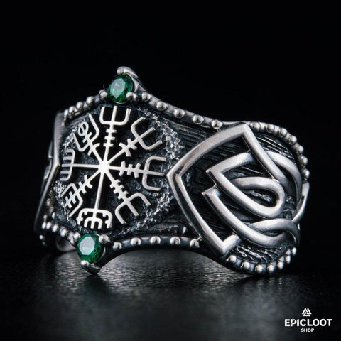 925 silver Vegvisir Ring Nordic Designs