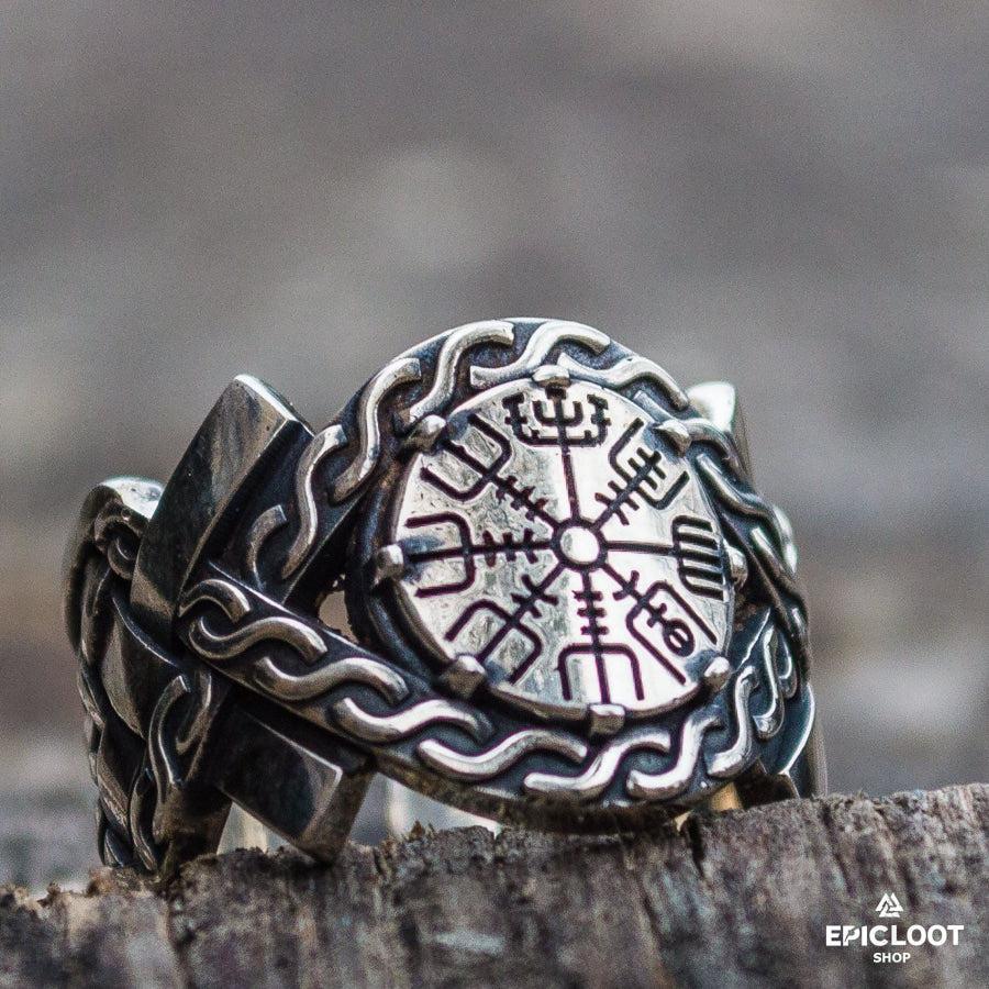 925 silver Vegvisir Symbol Nordic Style