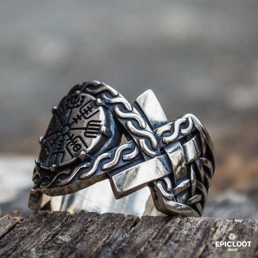 925 silver Vegvisir Symbol Nordic Style