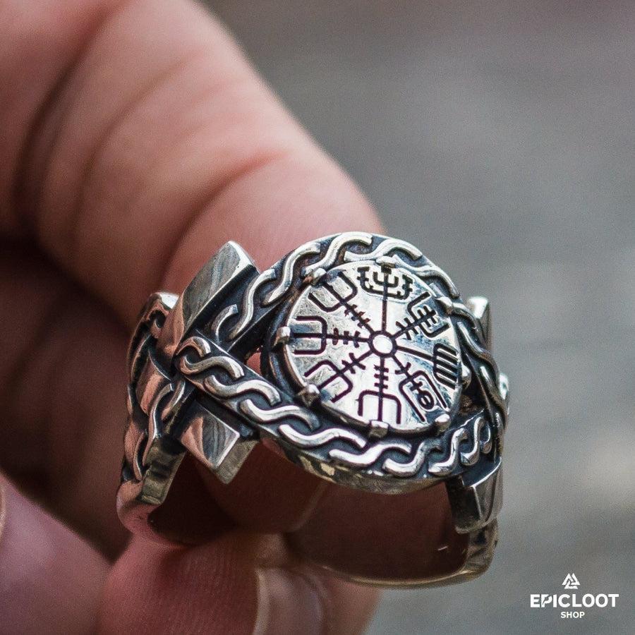 925 silver Vegvisir Symbol Nordic Style