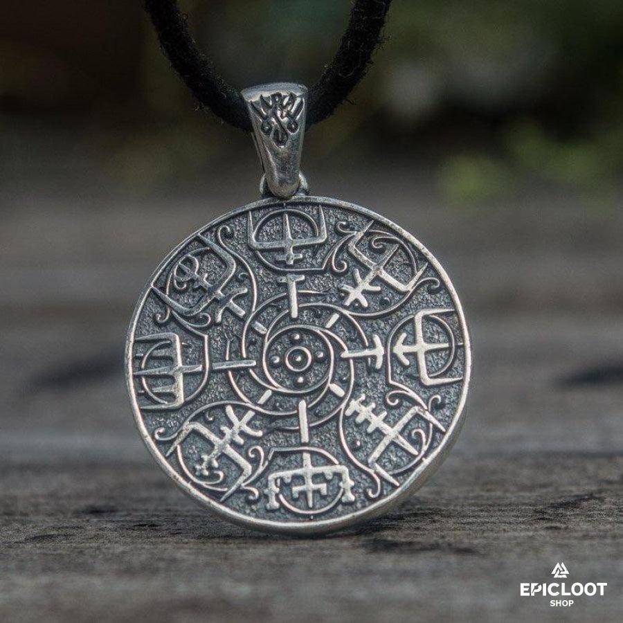 925 Silver Vegvisir Symbol Pendant