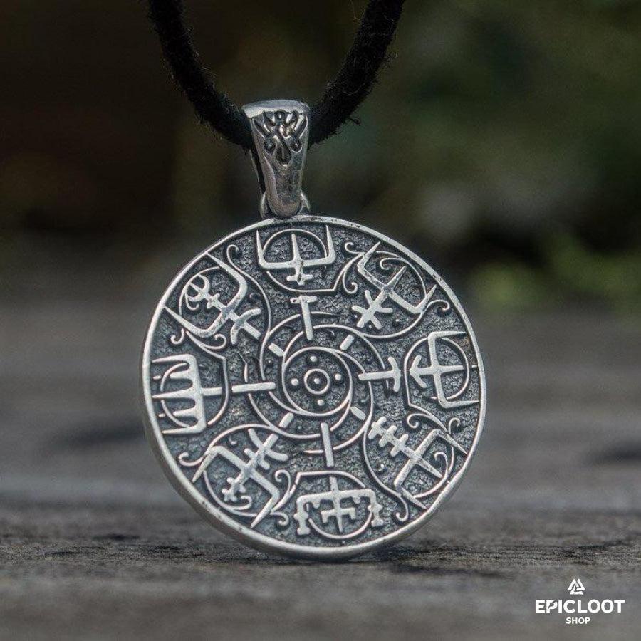925 Silver Vegvisir Symbol Pendant