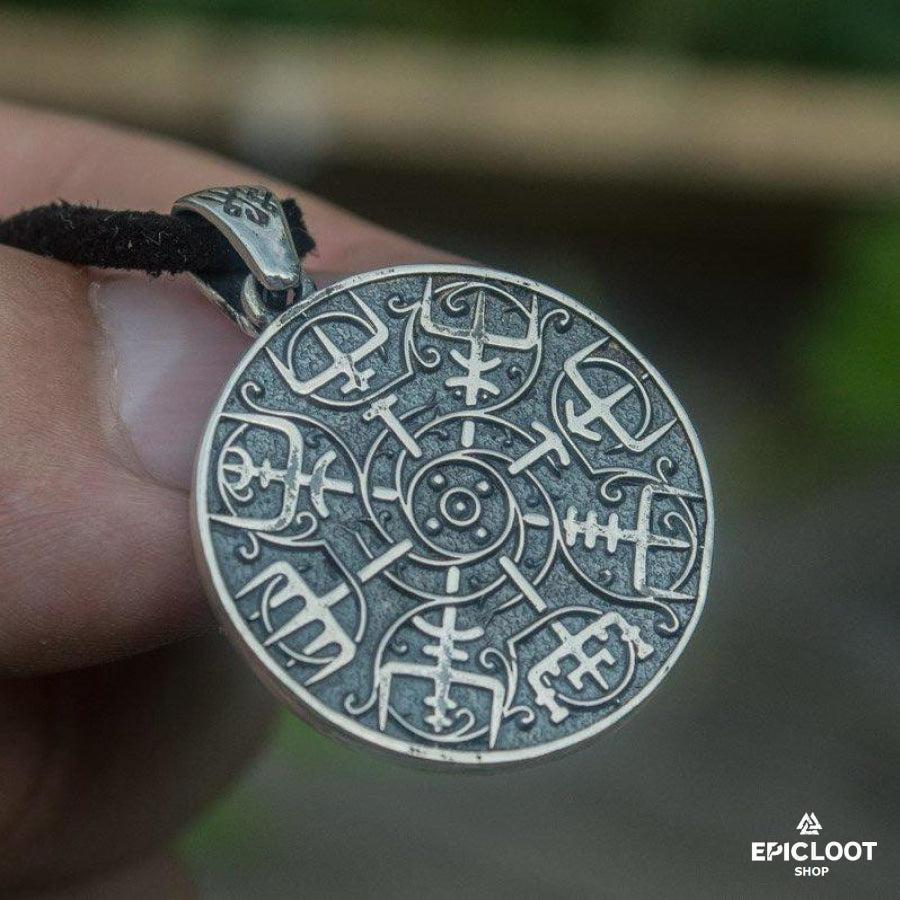 925 Silver Vegvisir Symbol Pendant