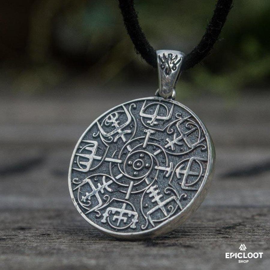 925 Silver Vegvisir Symbol Pendant