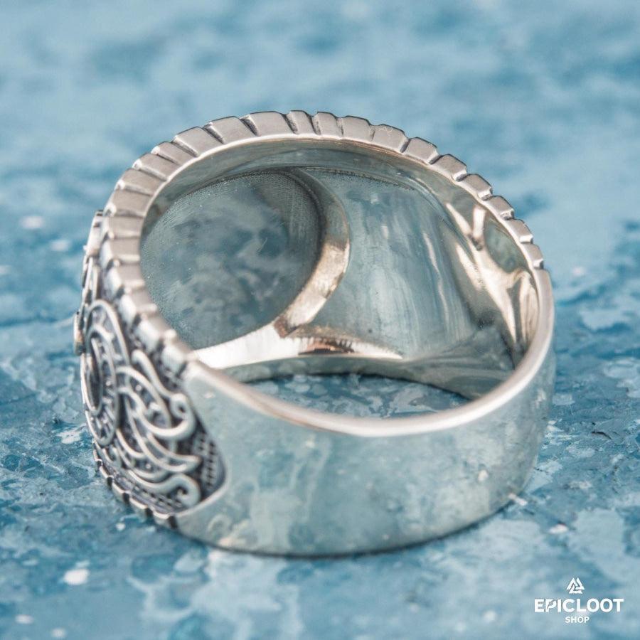 925 silver Vegvisir Symbol Ring with Viking Style