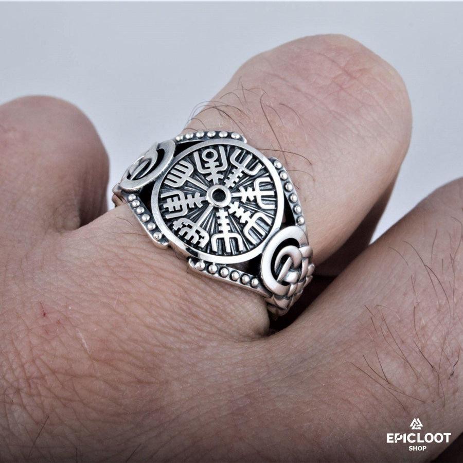925 silver Vegvisir Symbol Viking Style