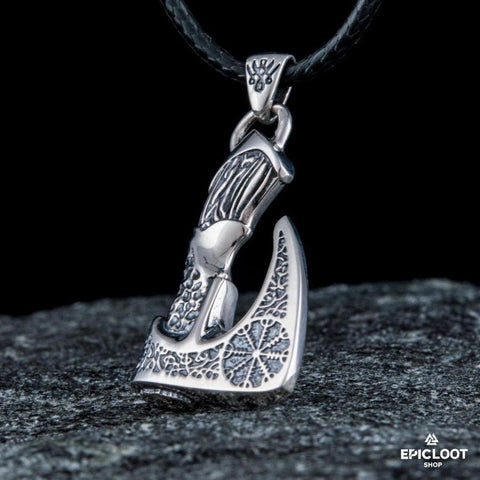 925 Silver Viking Axe Pendant
