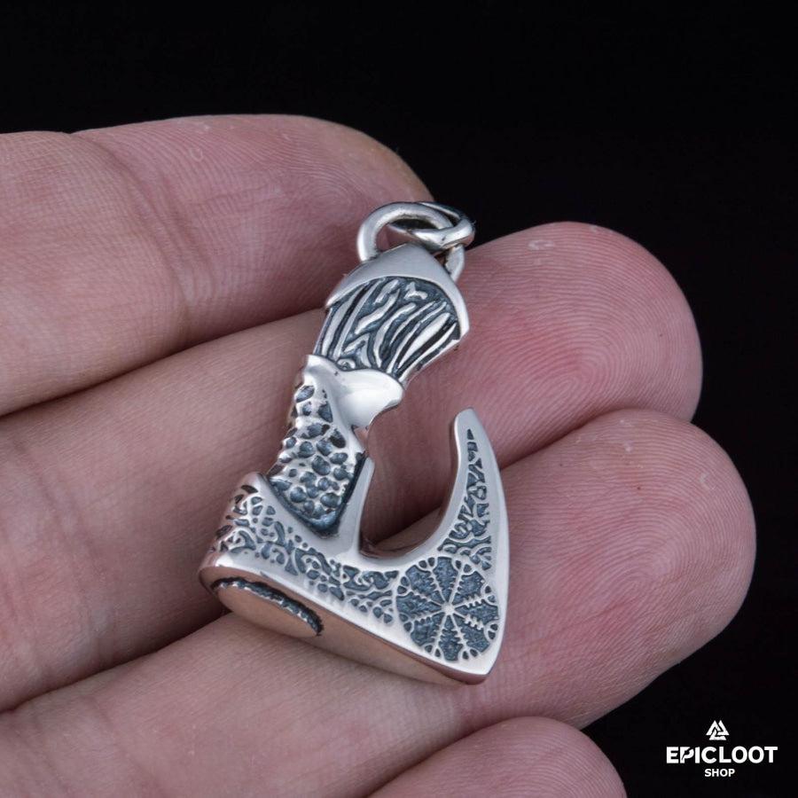 925 Silver Viking Axe Pendant