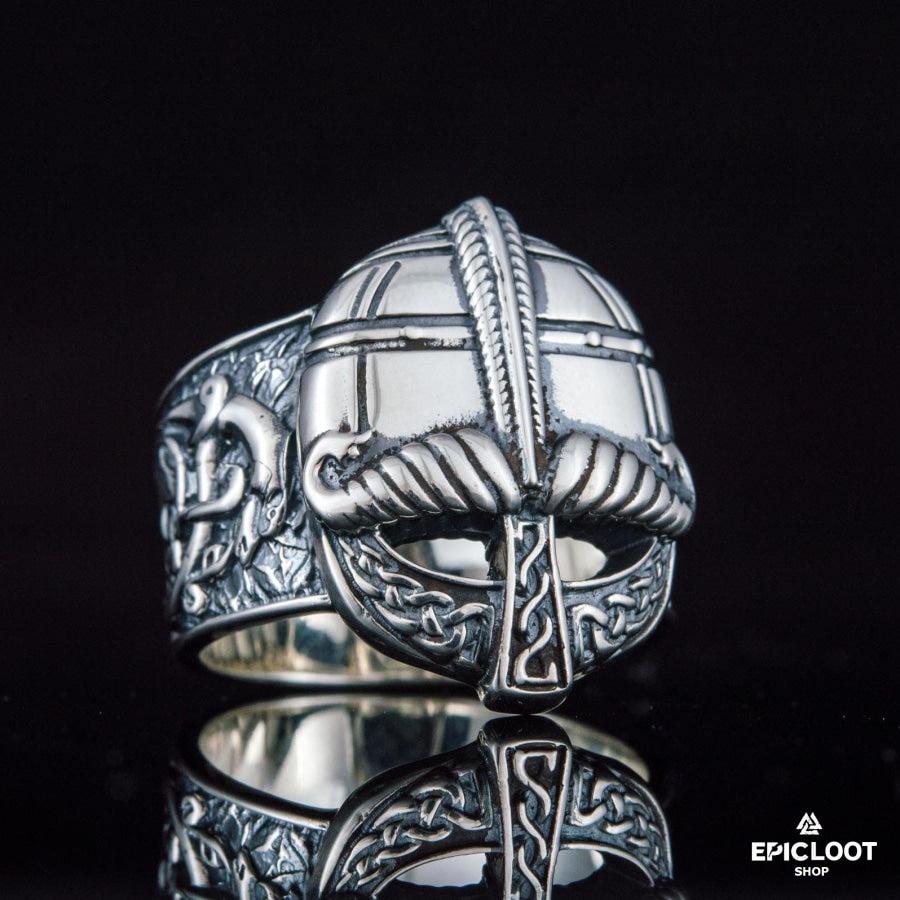 925 silver Viking Spangenhelm Helmet Nordic Design