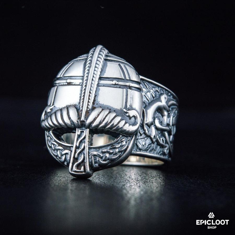 925 silver Viking Spangenhelm Helmet Nordic Design