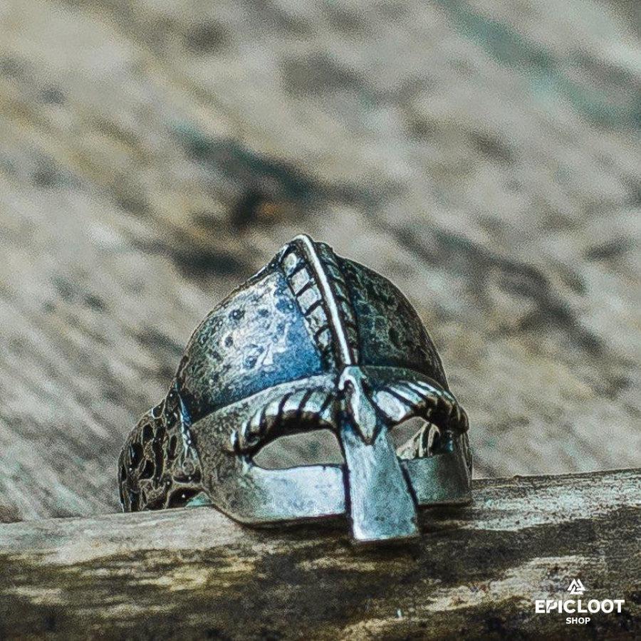 925 silver Viking Spangenhelm Helmet Ring