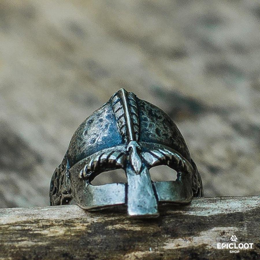925 silver Viking Spangenhelm Helmet Ring