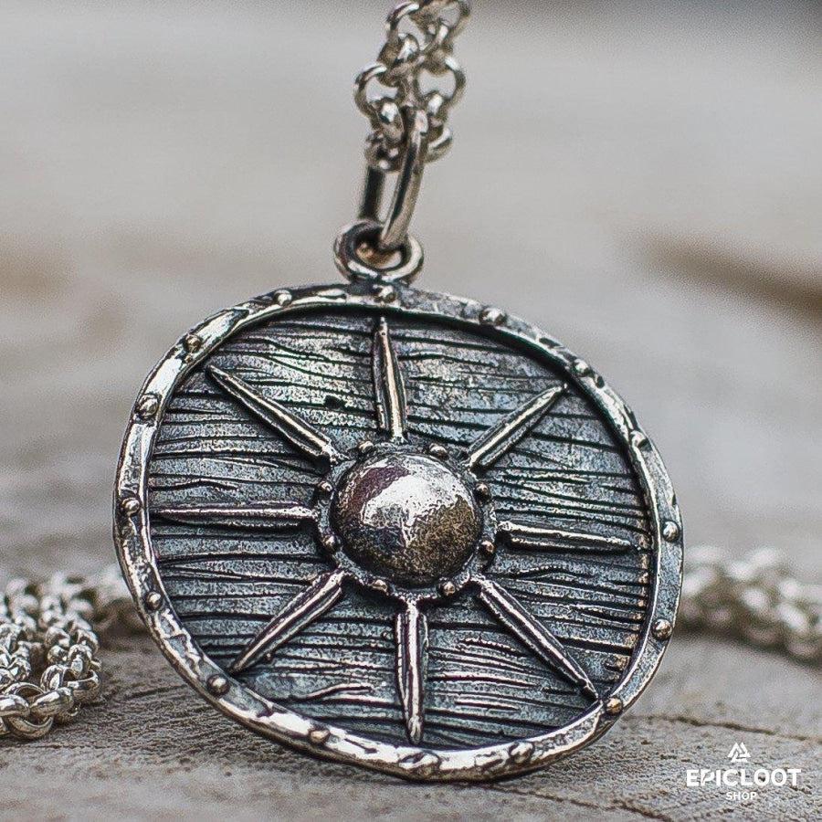 925 Silver Vikings Shield Pendant