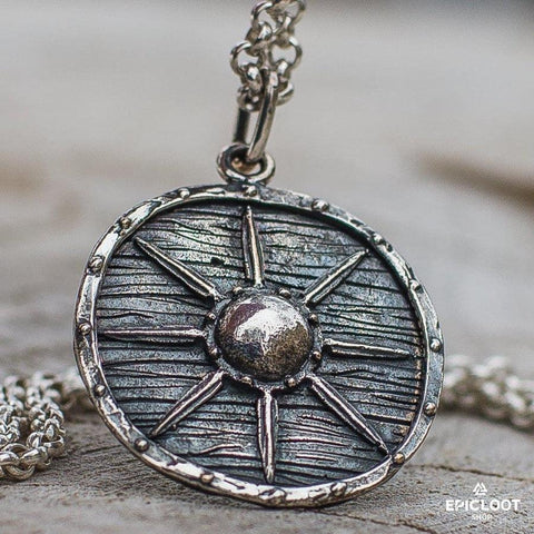 925 Silver Vikings Shield Pendant