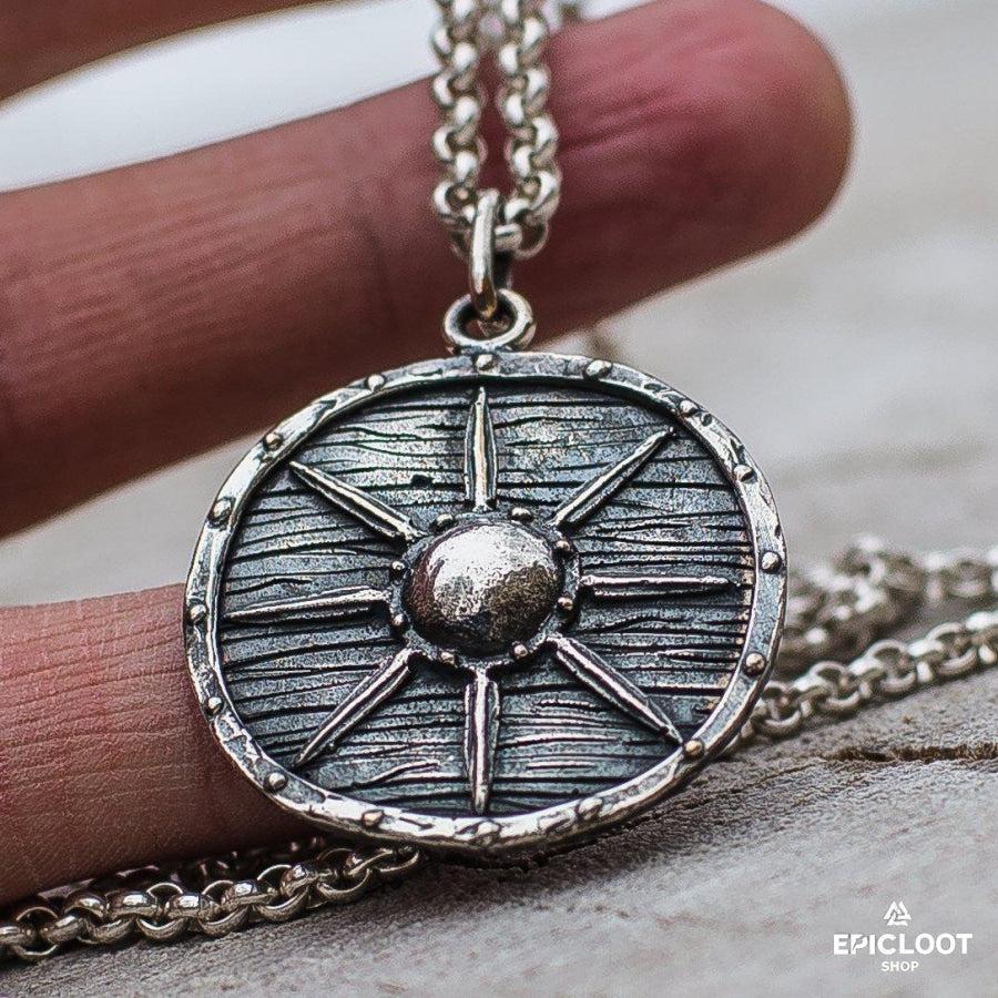 925 Silver Vikings Shield Pendant