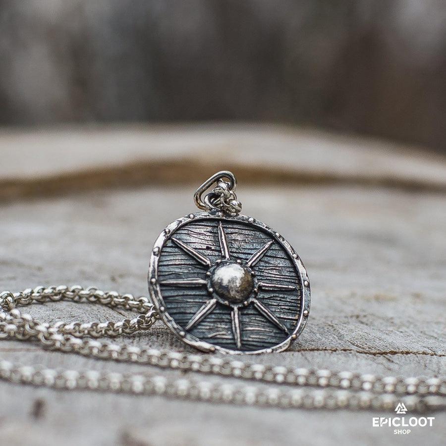 925 Silver Vikings Shield Pendant